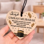 Umrah Mubarak Plaque Kaaba Wooden Hanging Plaque Gift For Family