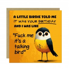 Funny Birthday Card For Him Her Rude Little Birdie Card For Men 