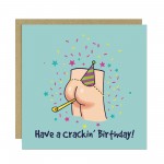 Birthday Greeting Card for Him Cracking Birthday Humorous Card