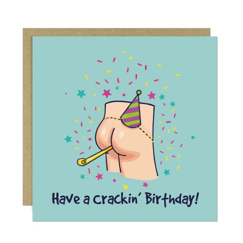 Birthday Greeting Card for Him Cracking Birthday Humorous Card