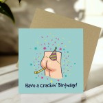 Birthday Greeting Card for Him Cracking Birthday Humorous Card