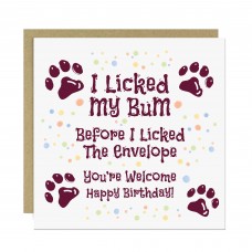 Funny Happy Birthday Card From The Dog With Kraft Envelope Rude