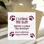 Funny Happy Birthday Card From The Dog With Kraft Envelope Rude Funny Happy Birthday Card From The Dog With Kraft Envelope Rude