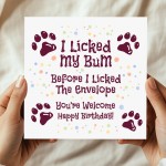 Funny Happy Birthday Card From The Dog With Kraft Envelope Rude Funny Happy Birthday Card From The Dog With Kraft Envelope Rude