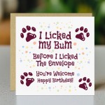 Funny Happy Birthday Card From The Dog With Kraft Envelope Rude Funny Happy Birthday Card From The Dog With Kraft Envelope Rude