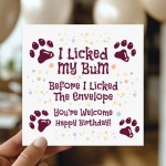 Funny Happy Birthday Card From The Dog With Kraft Envelope Rude Funny Happy Birthday Card From The Dog With Kraft Envelope Rude