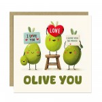 Happy Annniversary Card OLIVE YOU Valentines Day Romantic Card
