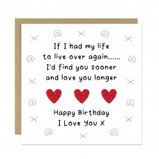 Boyfriend Birthday Card, Husband Birthday Card, Love You Longer
