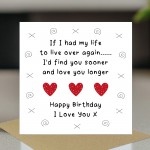 Boyfriend Birthday Card, Husband Birthday Card, Love You Longer