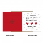 Boyfriend Birthday Card, Husband Birthday Card, Love You Longer