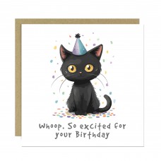 Funny Cat Birthday Card For Men and Women, Cat Lover Card