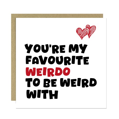 Valentines Day Card Anniversary Card Greetings Card Weirdo