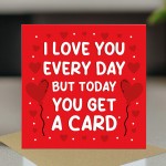 Funny Valentines Day Card for Him or Her Anniversary Card