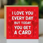 Funny Valentines Day Card for Him or Her Anniversary Card
