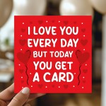 Funny Valentines Day Card for Him or Her Anniversary Card