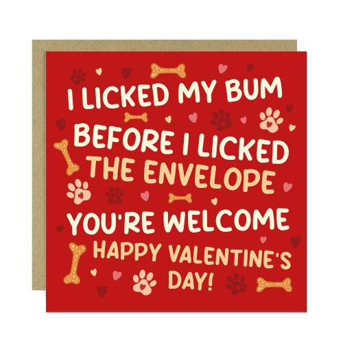 Funny Valentines Day Card From The Dog Amusing Valentines Card Funny Valentines Day Card From The Dog Amusing Valentines Card