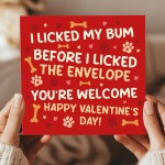 Funny Valentines Day Card From The Dog Amusing Valentines Card Funny Valentines Day Card From The Dog Amusing Valentines Card