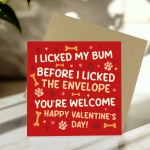 Funny Valentines Day Card From The Dog Amusing Valentines Card Funny Valentines Day Card From The Dog Amusing Valentines Card