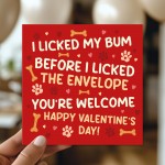 Funny Valentines Day Card From The Dog Amusing Valentines Card Funny Valentines Day Card From The Dog Amusing Valentines Card
