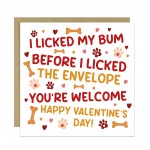 Funny Valentines Day Card From The Dog Humourous Valentines Card