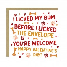Funny Valentines Day Card From The Dog Humourous Valentines Card