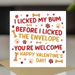 Funny Valentines Day Card From The Dog Humourous Valentines Card