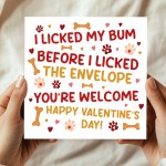 Funny Valentines Day Card From The Dog Humourous Valentines Card