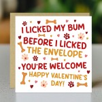 Funny Valentines Day Card From The Dog Humourous Valentines Card