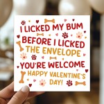 Funny Valentines Day Card From The Dog Humourous Valentines Card