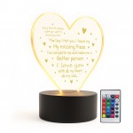 Heart LED Night Light Acrylic Lamp Gift Valentines Day