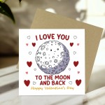 Valentines Card Love You To The Moon And Back Valentine Card