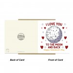 Valentines Card Love You To The Moon And Back Valentine Card