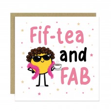 50th Birthday Card Fiftea And FAB Funny 50th Birthday Card