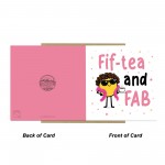 50th Birthday Card Fiftea And FAB Funny 50th Birthday Card