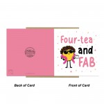 40th Birthday Card Fourtea And FAB Funny 40th Birthday Card