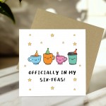 60th Birthday Card Officially In My Six-Teas Funny Card