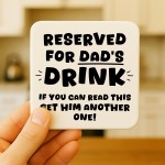 Funny Gift For Dad For Birthday Fathers Day Reserved Dads Drink