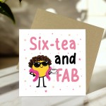 60th Birthday Card Sixtea And FAB Funny 60th Birthday Card