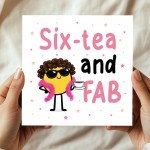 60th Birthday Card Sixtea And FAB Funny 60th Birthday Card