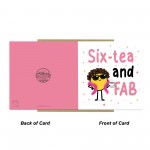 60th Birthday Card Sixtea And FAB Funny 60th Birthday Card