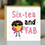 60th Birthday Card Sixtea And FAB Funny 60th Birthday Card