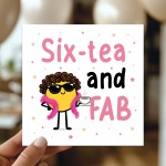 60th Birthday Card Sixtea And FAB Funny 60th Birthday Card