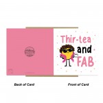 30th Birthday Card Thirtea And FAB Funny Card For Mum Sister