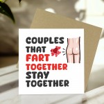 Funny Anniversary Card Fart Together Valentines Card Funny Anniversary Card Fart Together Valentines Card