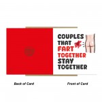 Funny Anniversary Card Fart Together Valentines Card Funny Anniversary Card Fart Together Valentines Card