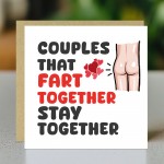 Funny Anniversary Card Fart Together Valentines Card Funny Anniversary Card Fart Together Valentines Card