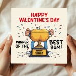 Funny Valentines Day Card For Girlfriend Wife Best Bum Card