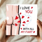 Funny Anniversary Card Love You with All My Fart Valentines Card Funny Anniversary Card Love You with All My Fart Valentines Card