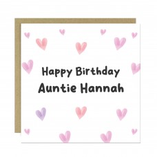 Pastel Birthday Card Personalised Birthday Card For Auntie Mum