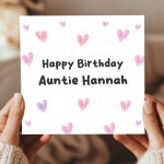 Pastel Birthday Card Personalised Birthday Card For Auntie Mum